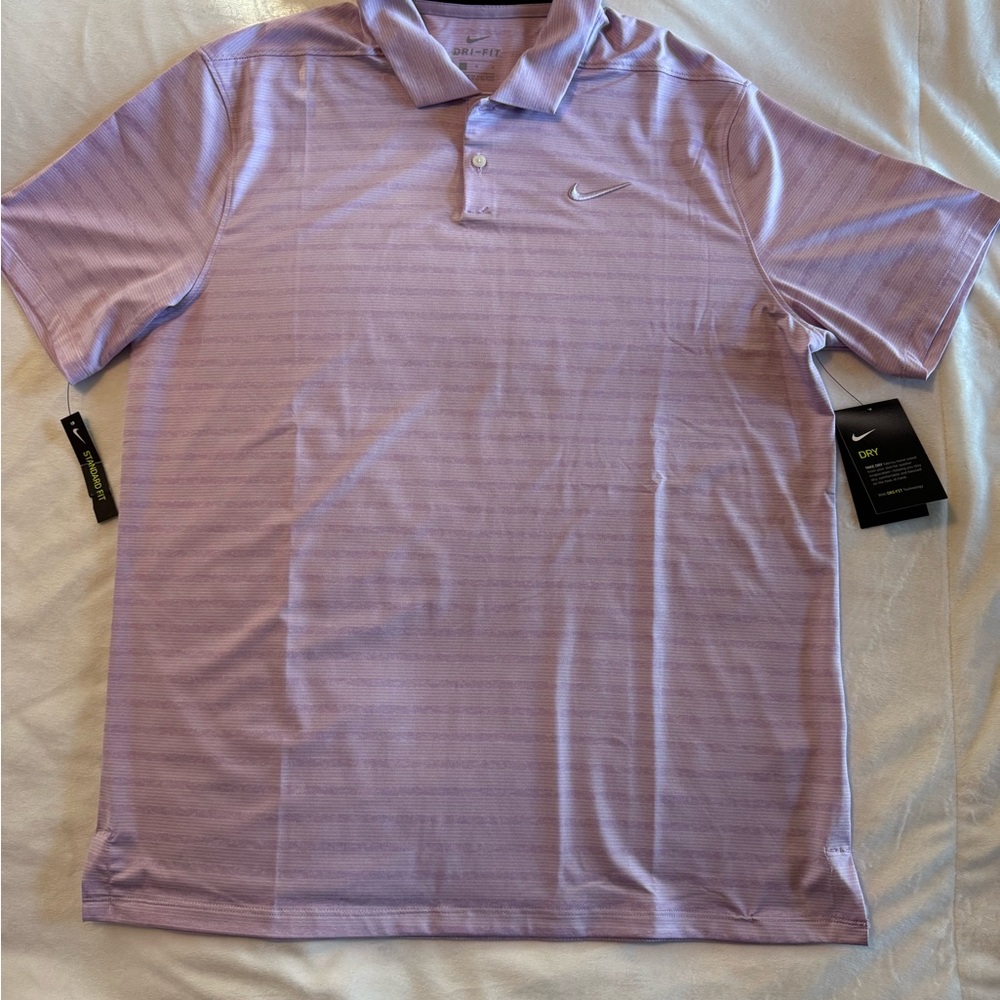 Nike Men's DRI-FIT Lavender Polo Shirt size Large